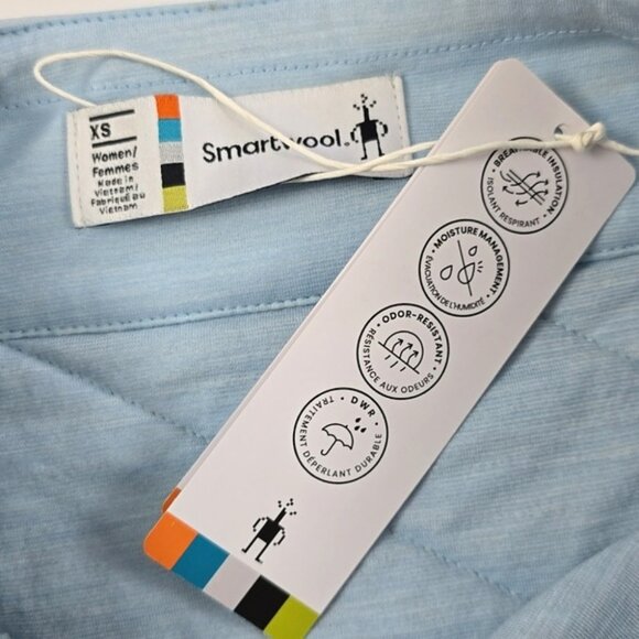 NWT Smartwool Smartloft Women's Quilted Pull On Skirt Winter Sky Blue Pockets XS - Picture 11 of 16